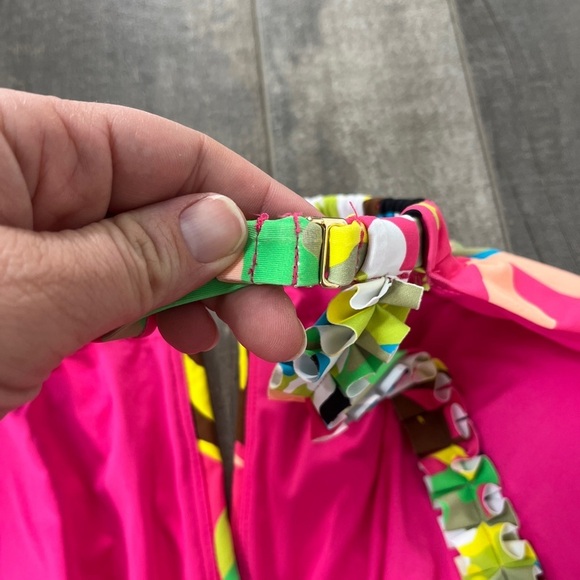 NWOT Anne Cole High Neck With Ruffled Straps One Piece Swimsuit - Picture 9 of 15